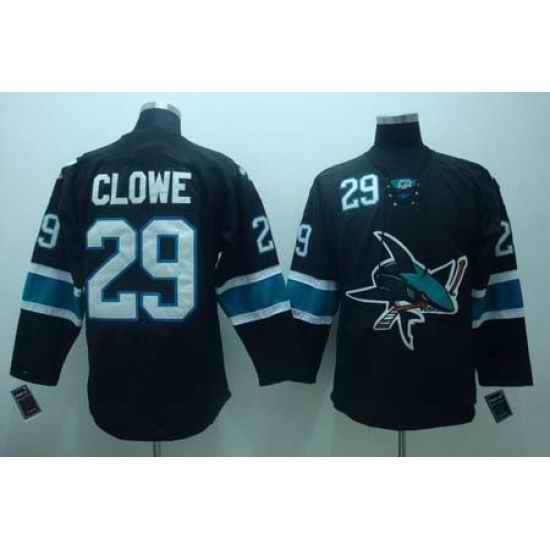 San Jose Sharks 29 Ryane clowe black jerseys